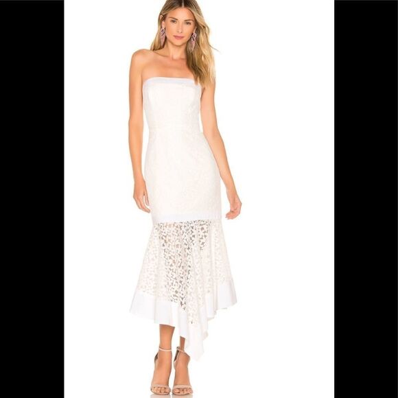 MILLY white lace strapless dress. NWT - Picture 2 of 14
